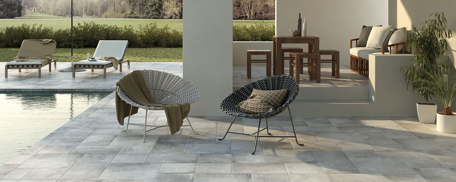 "Apportez robustesse et esthétisme à vos terrasses et patios avec le carrelage extérieur d'Affyn à La Chevrolière. Nos carreleurs experts transforment vos espaces extérieurs en lieux durables et élégants."